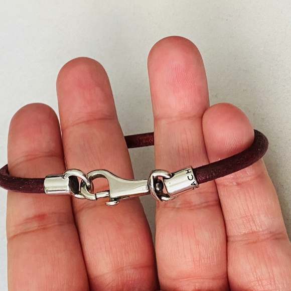 COACH 925 Sterling Silver and Leather Bracelet 7.5" - Picture 16 of 16